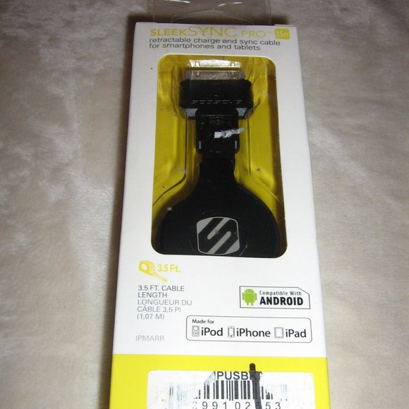 Scosche Retractable Charge & Sync Cable  $5.00 AS AN ADD ON ITEM - Picture 1 of 2